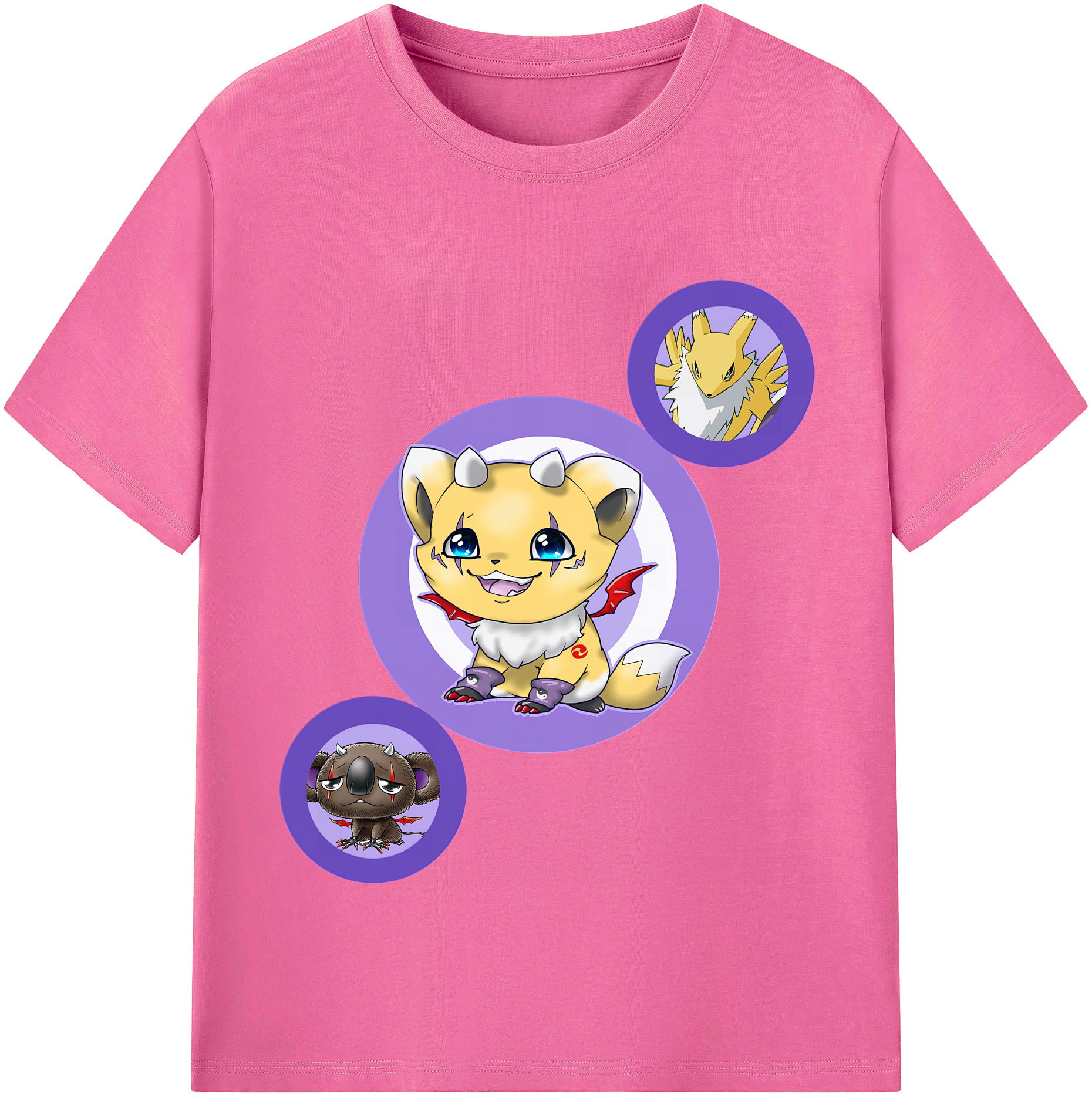 （画像用） Digimon デジタルモンスター/デジモン レディースカジュアルプリントTシャツ（綿100％）